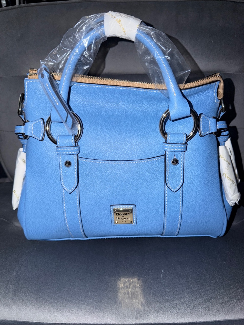 Dooney & Bourke Blue Leather Satchel